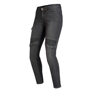 BROGER Ohio Lady dżinsy motocyklowe aramid DuPont Kevlar Sas-Tec ochrona kolan na biodra ogonowe elementy odblaskowe, zwężany krój - Odzież motocyklowa - miniaturka - grafika 1