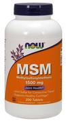 Stawy, mięśnie, kości - Now Foods MSM Metylosulfonylometan 1500 mg (200 tabl.) - miniaturka - grafika 1