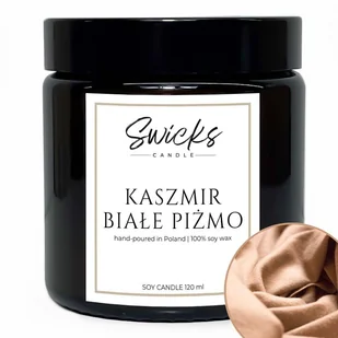Świeca sojowa zapachowa KASZMIR BIAŁE PIŻMO 120 ml - Świece - miniaturka - grafika 1