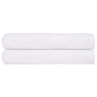 vidaXL Ręczniki do sauny, 2 szt., białe, 80x200 cm, bawełna 100% - Ręczniki - miniaturka - grafika 1