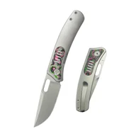 Noże - Nóż składany Kubey KB Knives Common Thread Gray Titanium/Watermelon Sugar Camocarbon, Stonewashed M390 by Justin Lundquist (KB377B) - miniaturka - grafika 1