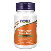 Układ pokarmowy - Now® Foods NOW Dairy Digest Complete, enzymy mleczne na nietolerancję laktozy, kapsułki ziołowe 90 - miniaturka - grafika 1