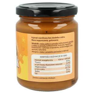 Kajmak bez dodatku cukru waniliowy 260g - Zdrowa żywność - miniaturka - grafika 2