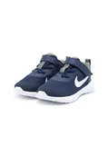 Buty dla dziewczynek - Nike Revolution 6, Trampki dziecięce, Midnight Navy White Flat Pewter, 35 EU - miniaturka - grafika 1