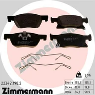 Klocki hamulcowe - Klocki hamulcowe - komplet ZIMMERMANN 22342.198.2 - miniaturka - grafika 1