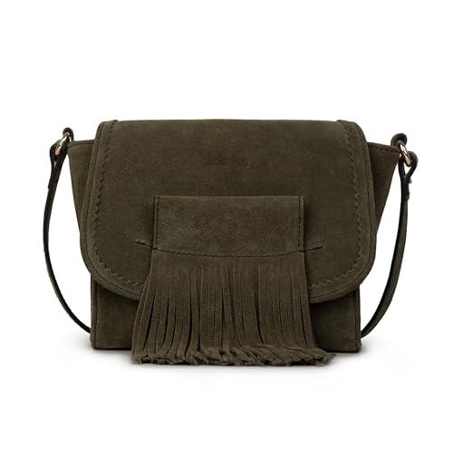 Kate Lee Damska mini torba skórzana Fleya v Military, zielony