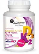 Medicaline Aliness Witamina K2 MK-7 FORTE 200mcg i D3 2000IU 60kaps - suplement diety