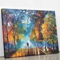 Malowanie po numerach - Spacer w nocy - Malowanie po numerach 50x40 cm - miniaturka - grafika 1