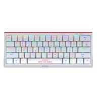 Klawiatury - Marvo KG962G WH EN - R, klawiatura US, do gry, mechaniczna rodzaj przewodowa (USB), biała, RGB, czerwone przełączniki  KG962G WH EN-R - miniaturka - grafika 1