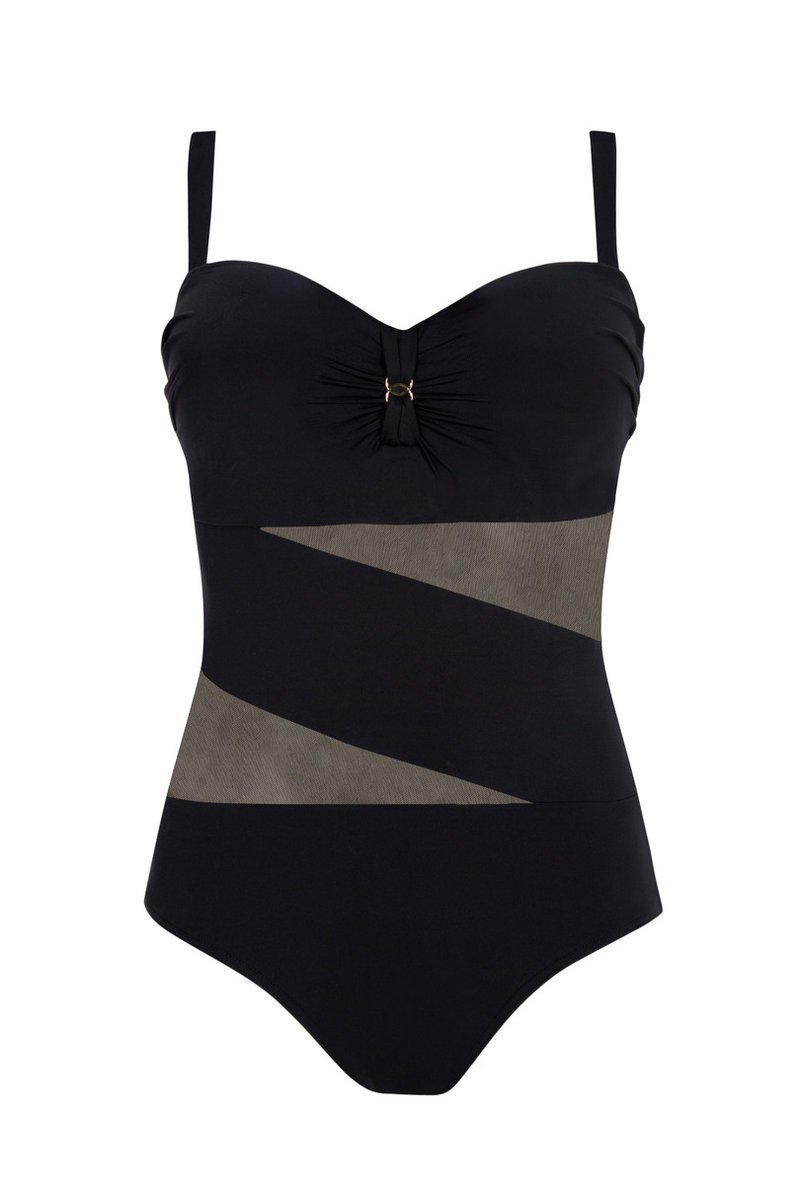 Self strój kąpielowy jednoczęściowy czarny rozmiar 48C