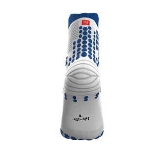 COMPRESSPORT Skarpetki do biegania trailowe ProRacing Socks v3.0 biało-niebieskie - Skarpetki sportowe męskie - miniaturka - grafika 3