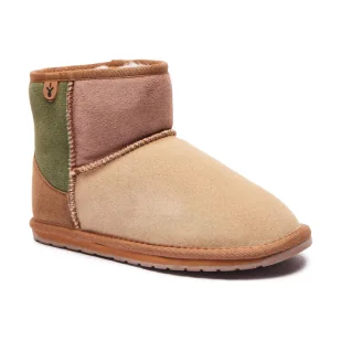 EMU Australia Skórzane śniegowce Wallaby Mini Patchwork - Buty dla dziewczynek - miniaturka - grafika 1