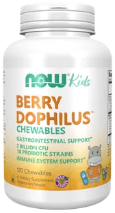 Now Foods NOW Foods BerryDophilus - probiotyk dla dzieci  do ssania(120 tab) 66A2-70835 - Układ pokarmowy - miniaturka - grafika 1