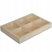 Pudła i kartony archiwizacyjne - Półka na drobiazgi organizer drewniany 27,5x18x4cm - miniaturka - grafika 1