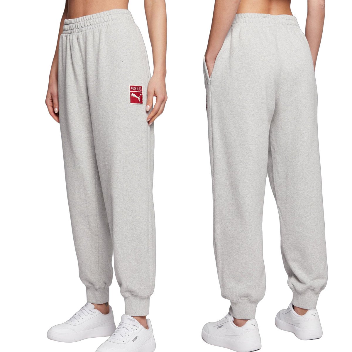Spodnie dresowe damskie Puma X VOGUE RELAXED szare 53669304-XS