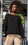 Swetry damskie - Sweter oversize w kolorze czarnym F1499, Kolor czarny, Rozmiar L/XL, Fobya - Primodo.com - miniaturka - grafika 1