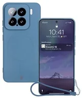 Etui i futerały do telefonów - Bizon Silikonowe etui z pierścieniem magnetycznym Case Silicone Magnetic Sq do Xiaomi 15, granatowe - miniaturka - grafika 1