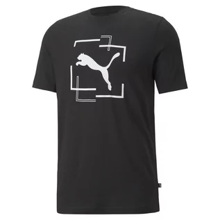 Koszulki sportowe męskie - Męska Koszulka PUMA CAT GRAPHIC TEE PUMA BLACK 67174201 – Czarny - grafika 1