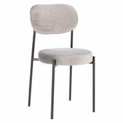 Krzesła - D2.Design Krzesło Camile Velvet szare 205045 - miniaturka - grafika 1