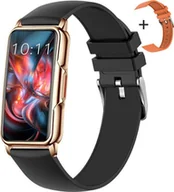 Smartwatch - Rubicon Zegarek SMARTWATCH Rubicon RNCF04 czarny i pomarańczowy - miniaturka - grafika 1