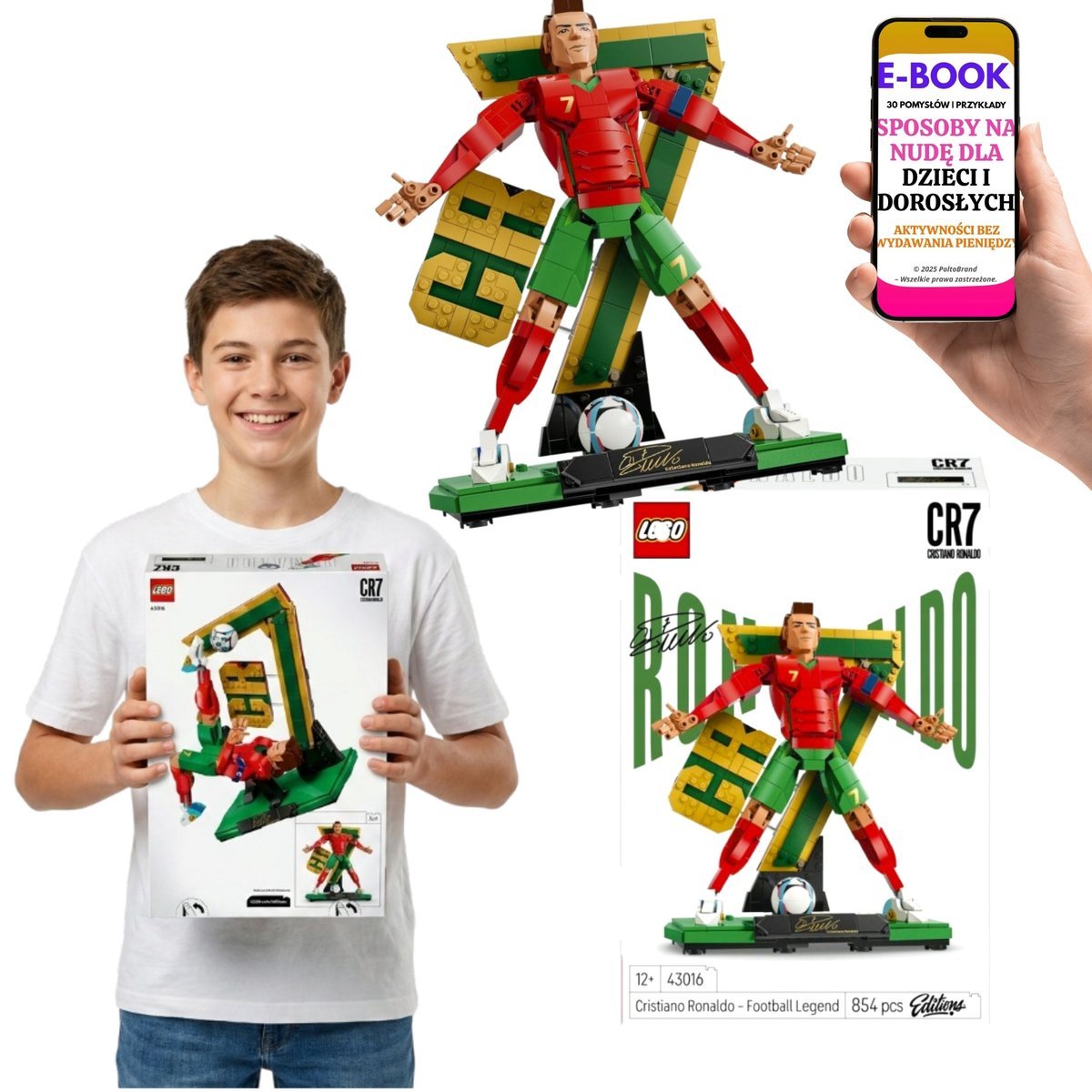 LEGO CRISTIANO RONALDO DLA DZIECKA CR7 43016 Prezent Dla Syna 12 13 14 Lat + E-BOOK-3