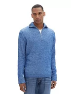 Swetry męskie - TOM TAILOR sweter męski, 34433 – hokej Blue White Core, XL - miniaturka - grafika 1