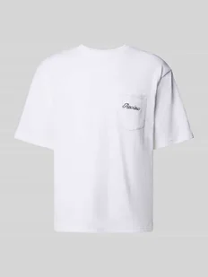T-shirt z kieszenią na piersi i wyhaftowanym logo - Koszulki męskie - miniaturka - grafika 1