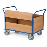 Wózki magazynowe - B2B Partner Modułowy Wózek platformowy - 4 ściany pełne, 1 dłuższa ściana podzie (101041) - miniaturka - grafika 1