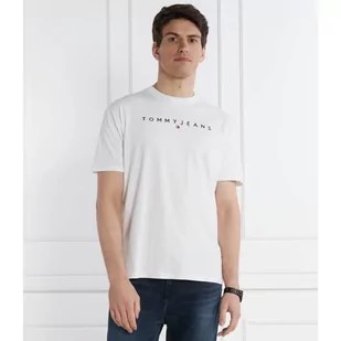 Tommy Jeans T-shirt LINEAR LOGO TEE EXT | Regular Fit - Koszulki męskie - miniaturka - grafika 1