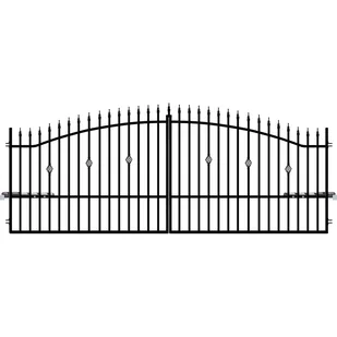 Polargos Brama Flora 3 dwuskrzydłowa z napędem czarna 400 cm x 160 cm - Ogrodzenia Polargos Brama Flora 3 dwuskrzydłowa z napędem czarna 400 cm x 160 cm - Ogrodzenia - miniaturka - grafika 1