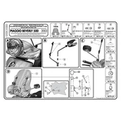 Części motocyklowe - GIVI A103A zestaw do montażu przedniej szyby - miniaturka - grafika 1