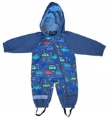 Kombinezony dla dzieci - Kombinezon przeciwdeszczowy nieprzemakalny jednoczęściowy dziecięcy 92 auta - miniaturka - grafika 1