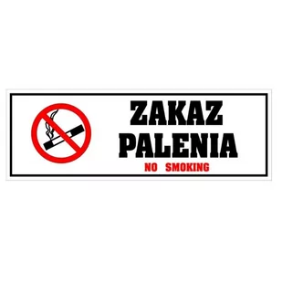 Tablica PVC 290x115 Zakaz palenia - Tablice BHP - miniaturka - grafika 1