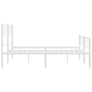 Metalowa rama łóżka z wezgłowiem i zanóżkiem, biała, 140x200 cm Lumarko! - Łóżka Metalowa rama łóżka z wezgłowiem i zanóżkiem, biała, 140x200 cm Lumarko! - Łóżka - miniaturka - grafika 7