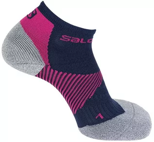 Skarpetki i podkolanówki sportowe - Salomon Skarpety Speed Support Medieval Blue/Pink Yarrow 402743 - grafika 1