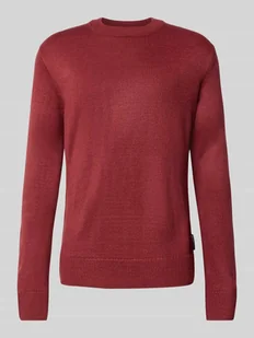 Sweter o kroju regular fit z prążkowanej dzianiny - Swetry męskie - miniaturka - grafika 1