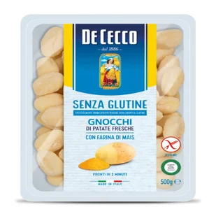 Gnocchi bezglutenowe Senza Glutine 500g - De Cecco kluski świeże włoskie - Szybkie dania obiadowe - miniaturka - grafika 1