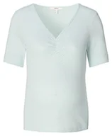 Koszulki i topy damskie - Esprit Maternity Damska koszulka z krótkim rękawem, pastelowy niebieski-435, L, Pastelowy niebieski - 435, L - miniaturka - grafika 1