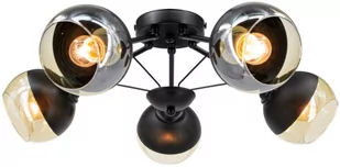 MLAMP Modernistyczna LAMPA sufitowa ELM1018/5 BL MLAMP loftowa OPRAWA szklane kule czarne ELM1018/5 BL - Lampy sufitowe - miniaturka - grafika 1
