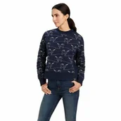 Akcesoria jeździeckie - Ariat Bluza CONTOUR EQUINE damska - navy eclipse - miniaturka - grafika 1