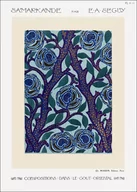 Plakaty - Flower pattern Art Deco stencil print in oriental style, E. A. Séguy -  plakat Wymiar do wyboru: 29,7x42 cm - miniaturka - grafika 1