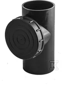 Łączniki, trójniki, kształtki - Wavin Czyszczak prosty 160x110/88 czarny QuickStream S12,5 - miniaturka - grafika 1