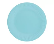 Dekoracje i nakrycia stołu na imprezę - Talerzyki Pap. Jednokolorowe, Jasnoniebieskie, 18 Cm, 6 Szt. - miniaturka - grafika 1
