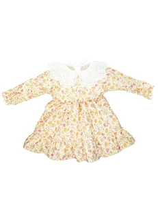 Sukienka NOVELLA organic z długim rękawem pink botanics - Sukienki i spódniczki dla dziewczynek Sukienka NOVELLA organic z długim rękawem pink botanics - Sukienki i spódniczki dla dziewczynek - miniaturka - grafika 1