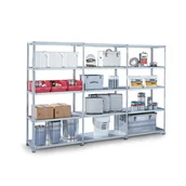 Szafy i regały magazynowe - META Skręcany półkowy regał FIX, 330 kg, wysokość 3000 mm 141047 - miniaturka - grafika 1