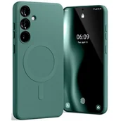 Etui i futerały do telefonów - Etui MERCURY Semi-Silicone MagSafe do Samsung Galaxy S25+ Zielony - miniaturka - grafika 1