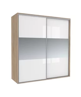 Szafa Tivoli 240X210 S/4Bp/2L Biały Połysk / Lustro - Szafy - miniaturka - grafika 1