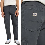 Spodnie męskie - Lee CARGO PANT Dark Muted Gray WORKWEAR spodnie materiałowe bojówki W31 L32 - miniaturka - grafika 1