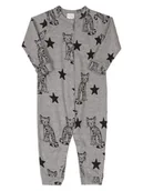 Pajacyki dla niemowląt - Niemowlęcy pajac kotki szary Up Baby r.98 - miniaturka - grafika 1