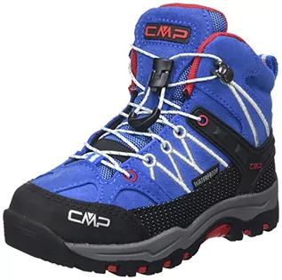 Buty dla chłopców - CMP Dziecięce buty trekkingowe Rigel Mid Shoe Wp dla dzieci, uniseks, Cobalto Stone Fire Kids, 31 EU - grafika 1
